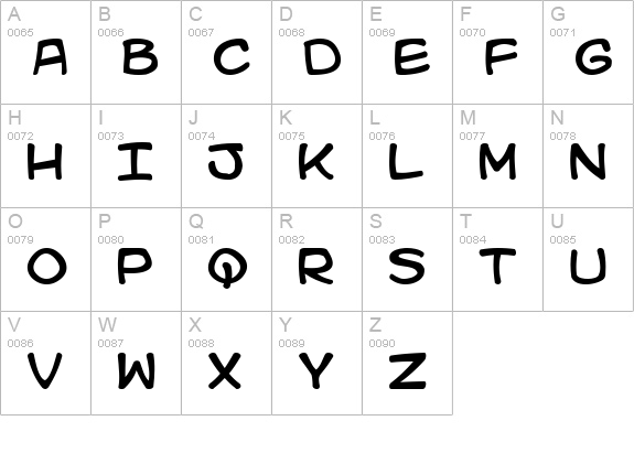 Kid Kosmic uppercase A-Z preview