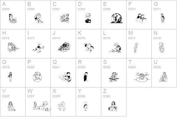 KiddieClip 1 uppercase A-Z preview
