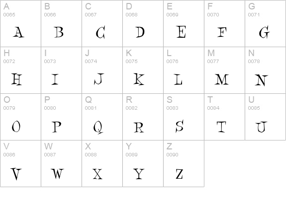 KiddieCocktails uppercase A-Z preview