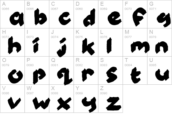 Kiddy Paints
 uppercase A-Z preview