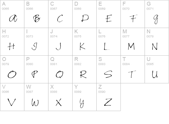 Kidnapper uppercase A-Z preview
