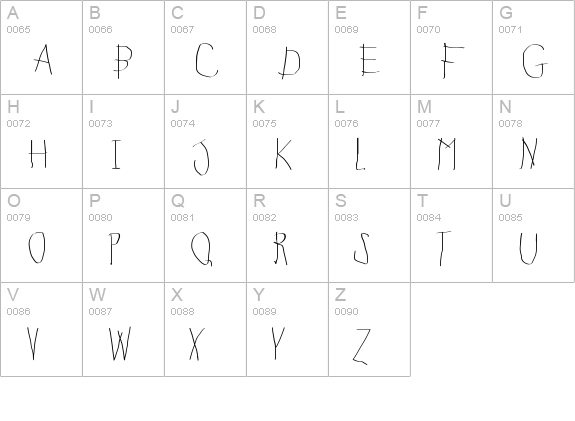 KidsFirstPrintFont uppercase A-Z preview