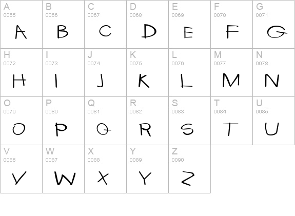 KidstuffExtended uppercase A-Z preview