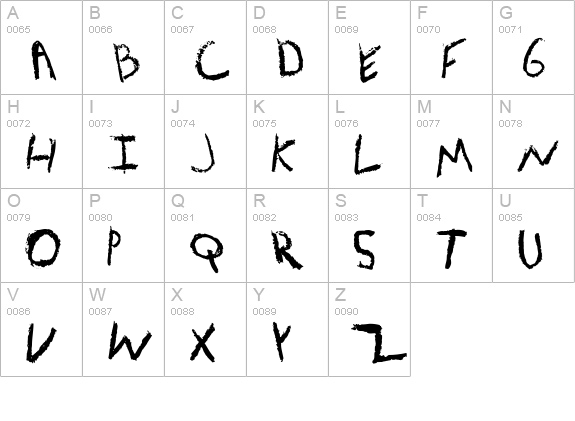 KidTYPE-CrayonA uppercase A-Z preview