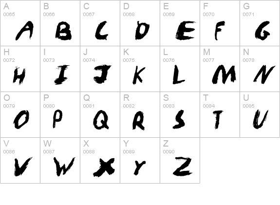 KidTYPEPaint uppercase A-Z preview