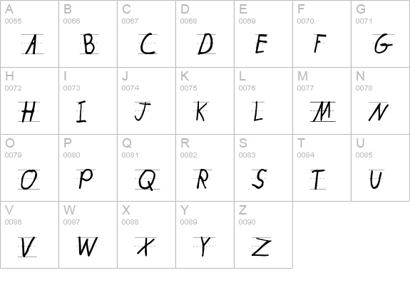 KidTYPERuled uppercase A-Z preview