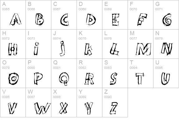Kidy-CapsRegular uppercase A-Z preview