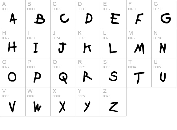 KidzOnlyTooSSK Bold uppercase A-Z preview