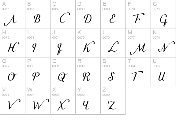 Kikelet uppercase A-Z preview