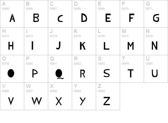 Kilimanjaro Three uppercase A-Z preview
