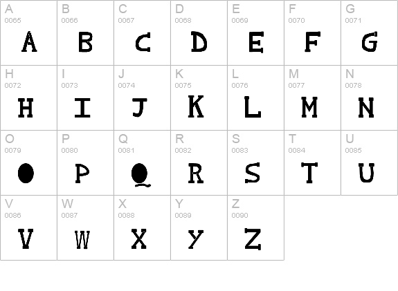 Kilimanjaro Two uppercase A-Z preview