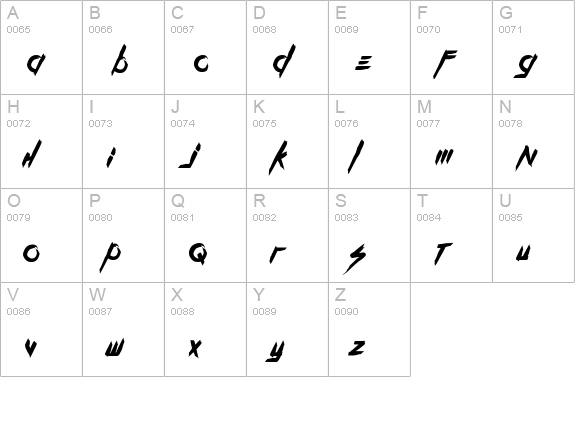 Kill The Noise uppercase A-Z preview