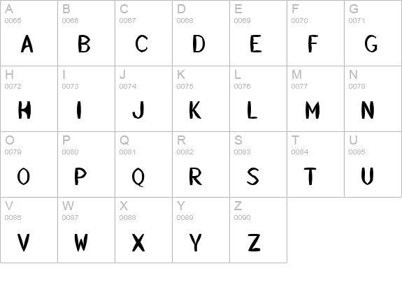 KillerStumps uppercase A-Z preview