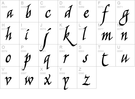 Killgraphy Bold uppercase A-Z preview