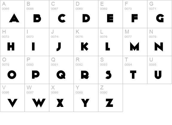 KiloGram uppercase A-Z preview