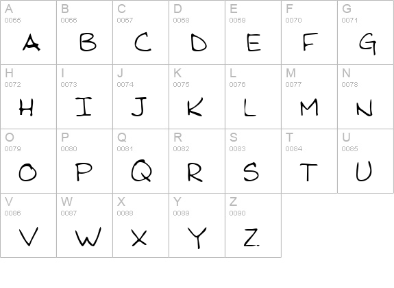 Kilroy Was Here uppercase A-Z preview