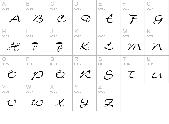 Kimmee uppercase A-Z preview