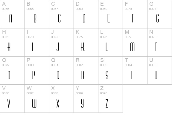 Kimono uppercase A-Z preview