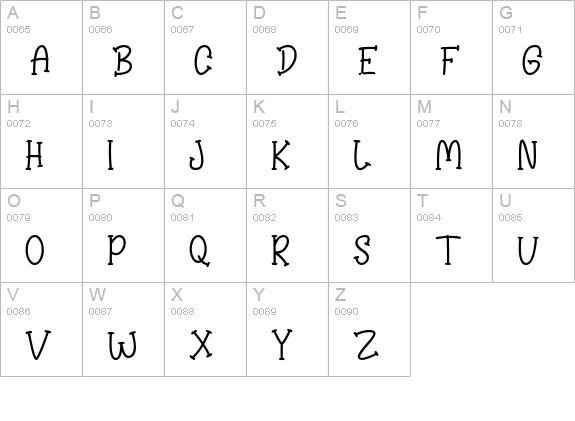 Kindness uppercase A-Z preview