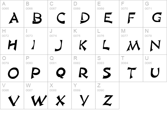 King Arthur Special Normal uppercase A-Z preview