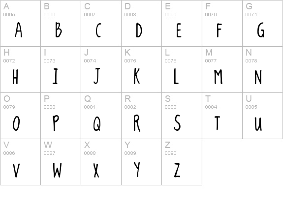 king cooL KC uppercase A-Z preview