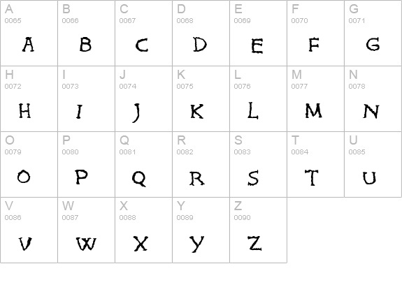 King Harold uppercase A-Z preview