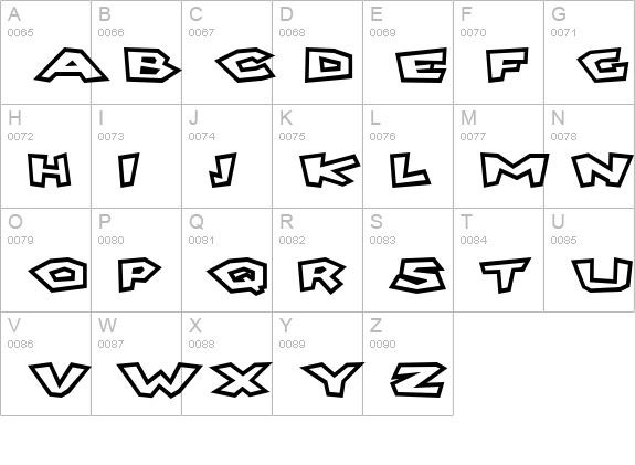 King Kikapu uppercase A-Z preview