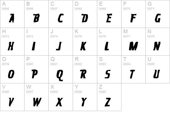 King Richard Ink uppercase A-Z preview