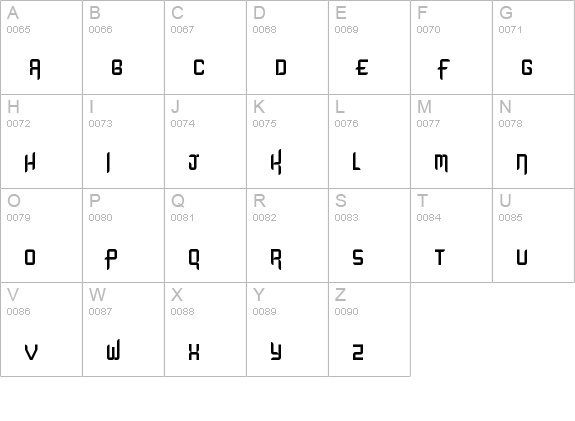 Kinglify Regular uppercase A-Z preview