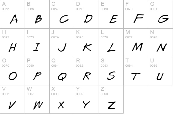 KingsHand Regular uppercase A-Z preview