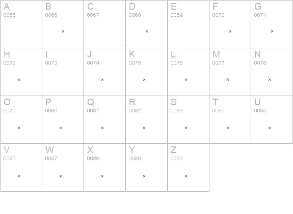 KingsrowBoldTab uppercase A-Z preview