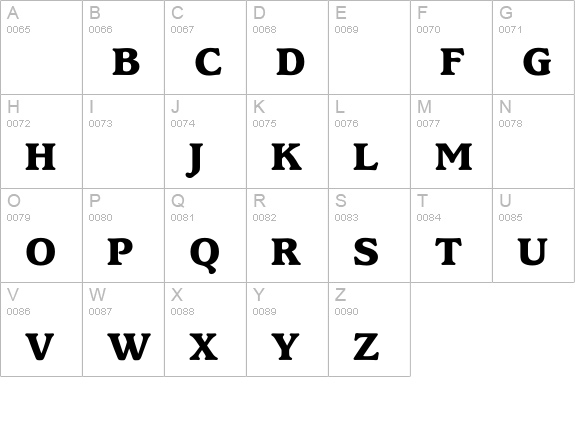 KingsrowExtraBold uppercase A-Z preview