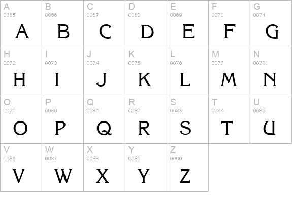 Kingston-Regular uppercase A-Z preview