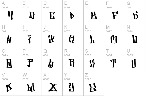 KINGTAG uppercase A-Z preview