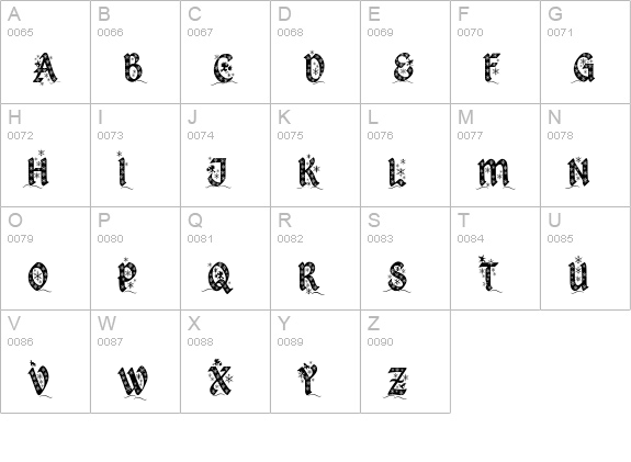 Kingthings Christmas  uppercase A-Z preview