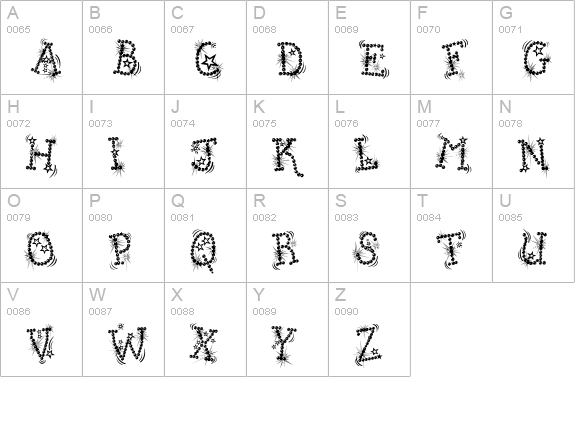 Kingthings Flashbang uppercase A-Z preview