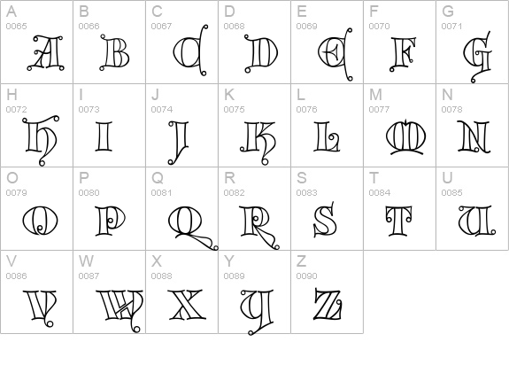 Kingthings Versalis uppercase A-Z preview