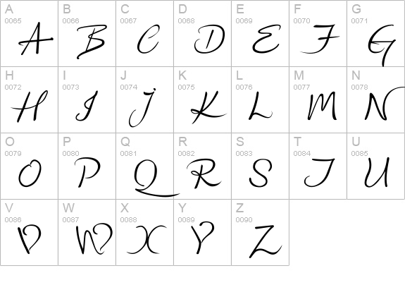 Kingthings Wrote uppercase A-Z preview