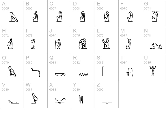 KingTut Regular uppercase A-Z preview
