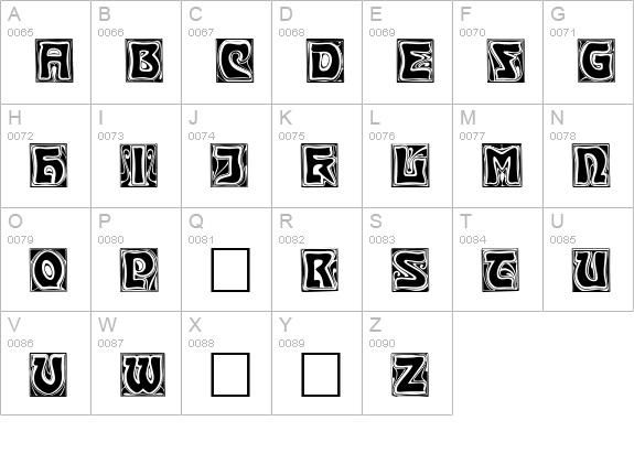 Kinigstein Regular uppercase A-Z preview