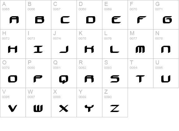 Kinkaid BRK uppercase A-Z preview