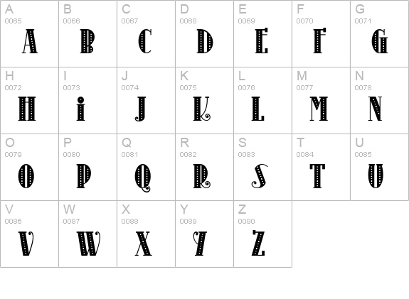 Kinkajou Stew NF uppercase A-Z preview