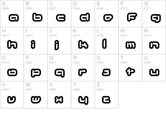 Kinkimono uppercase A-Z preview