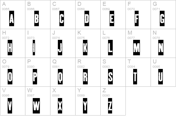 Kipp-No4 uppercase A-Z preview