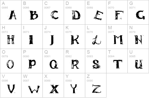 KiraLynn uppercase A-Z preview