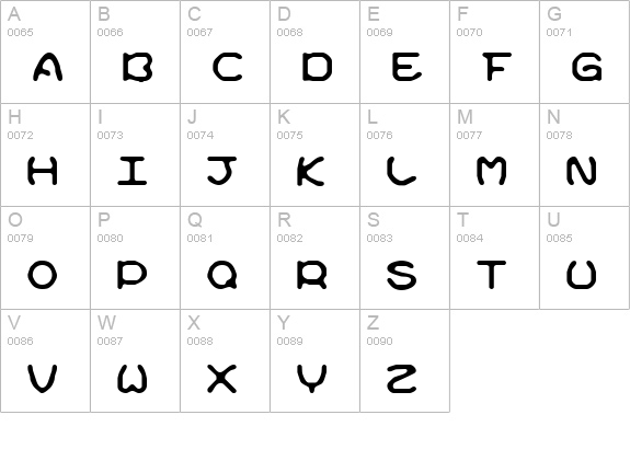Kirby No Kira Kizzu BRK uppercase A-Z preview