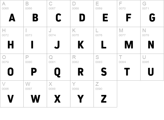 Kiro Extra Bold uppercase A-Z preview