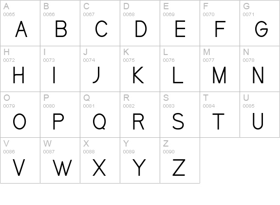 Kirvy Regular uppercase A-Z preview