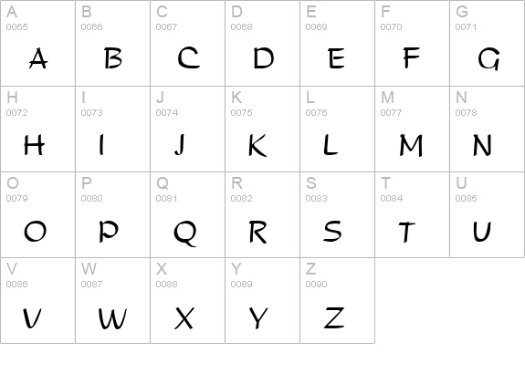 Kismet uppercase A-Z preview