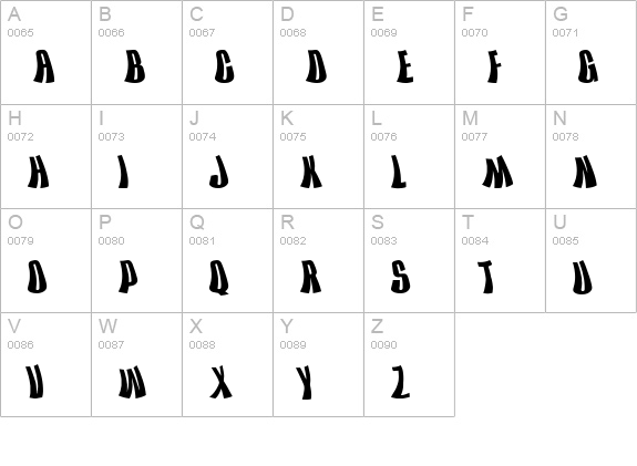 Kiss The Sky uppercase A-Z preview